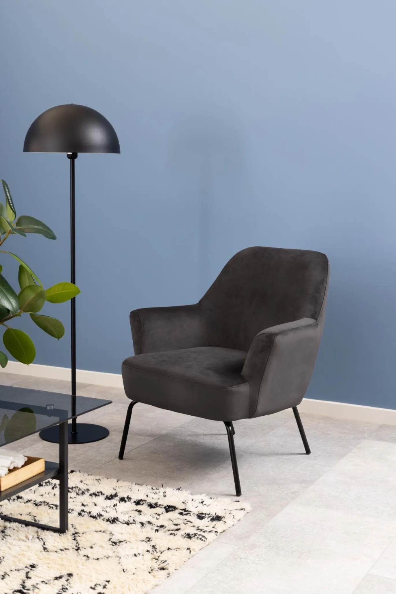 Fauteuil Naven Donkergrijs - Giga Living