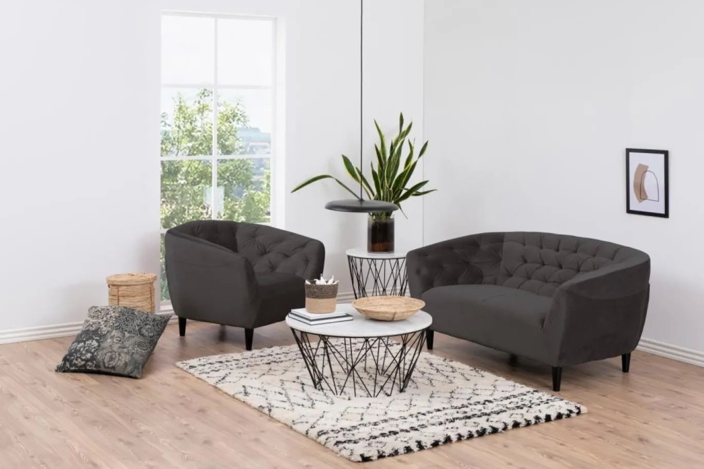 Fauteuil Nerio Vic Donkergrijs - Giga Living
