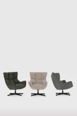 Fauteuil Odette Crème met Metaal - Giga Meubel