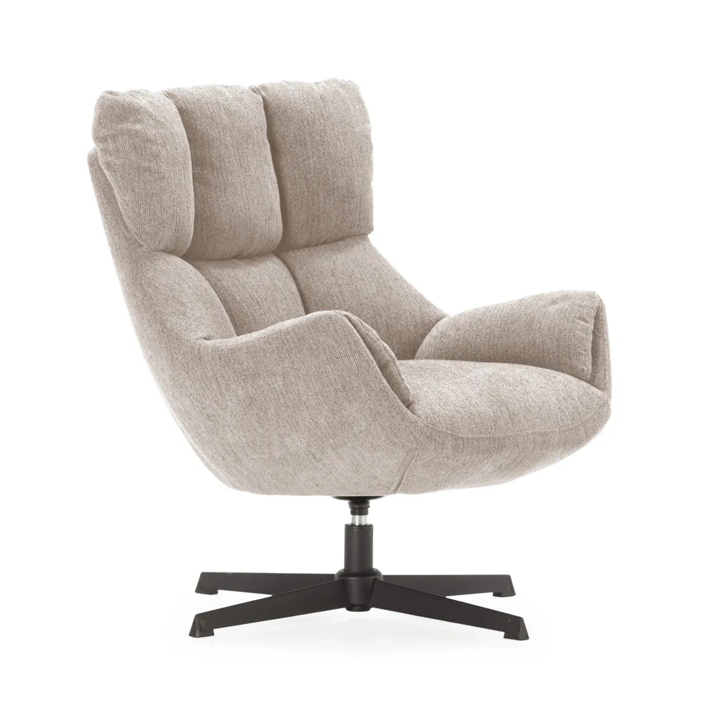 Fauteuil Odette Crème met Metaal - Giga Meubel