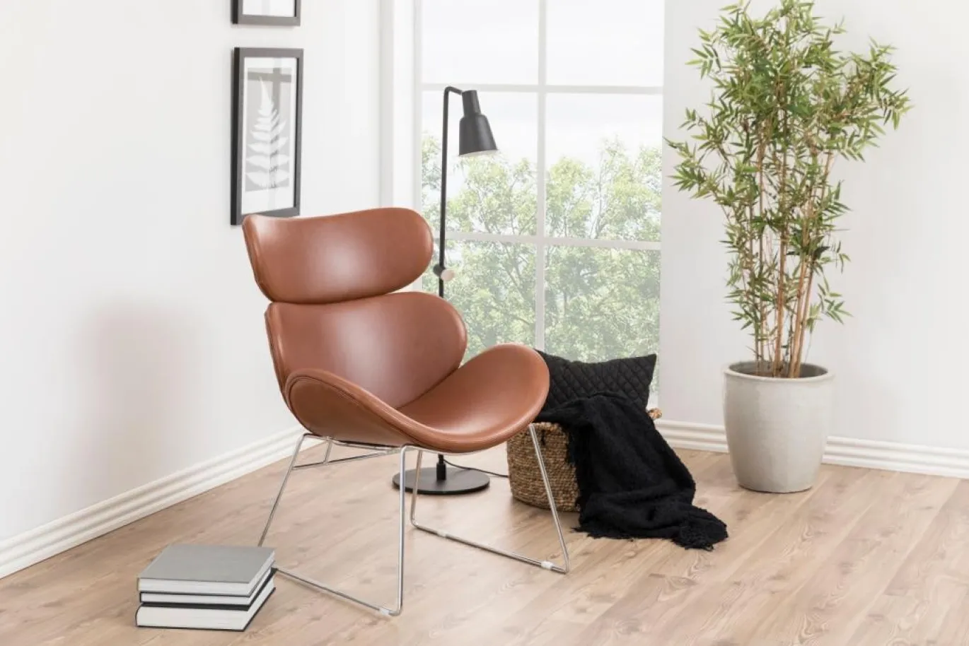 Fauteuil Rowan PU Vintage Brandy 90,5cm - Giga Living
