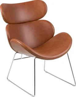 Fauteuil Rowan PU Vintage Brandy 90,5cm - Giga Living