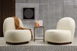Fauteuil Tina Bouclé Wit