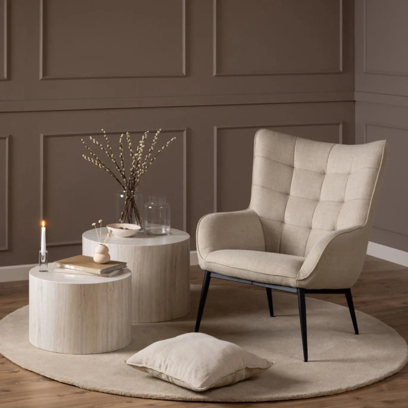 Fauteuil Vera Beige - Giga Living