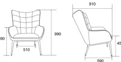 Fauteuil Vera Beige - Giga Living
