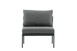 Fjôrd Bankmodule Copacabana Aluminium Zwart 74x70x65cm