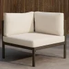 Fjôrd Bankmodule Copacabana Bouclé Aluminium Bruin 74x74x65cm