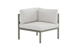 Fjôrd Bankmodule Copacabana Bouclé Aluminium Bruin 74x74x65cm