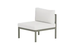 Fjôrd Bankmodule Copacabana Bouclé Aluminium Bruin 74x70x65cm
