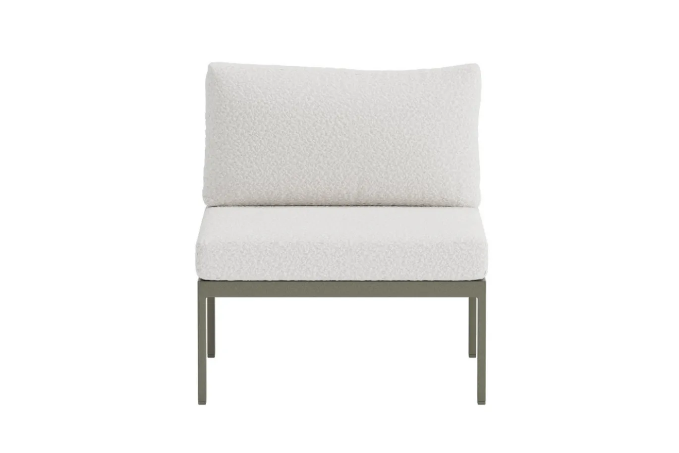 Fjôrd Bankmodule Copacabana Bouclé Aluminium Bruin 74x70x65cm