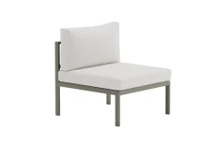 Fjôrd Bankmodule Copacabana Bouclé Aluminium Bruin 74x70x65cm