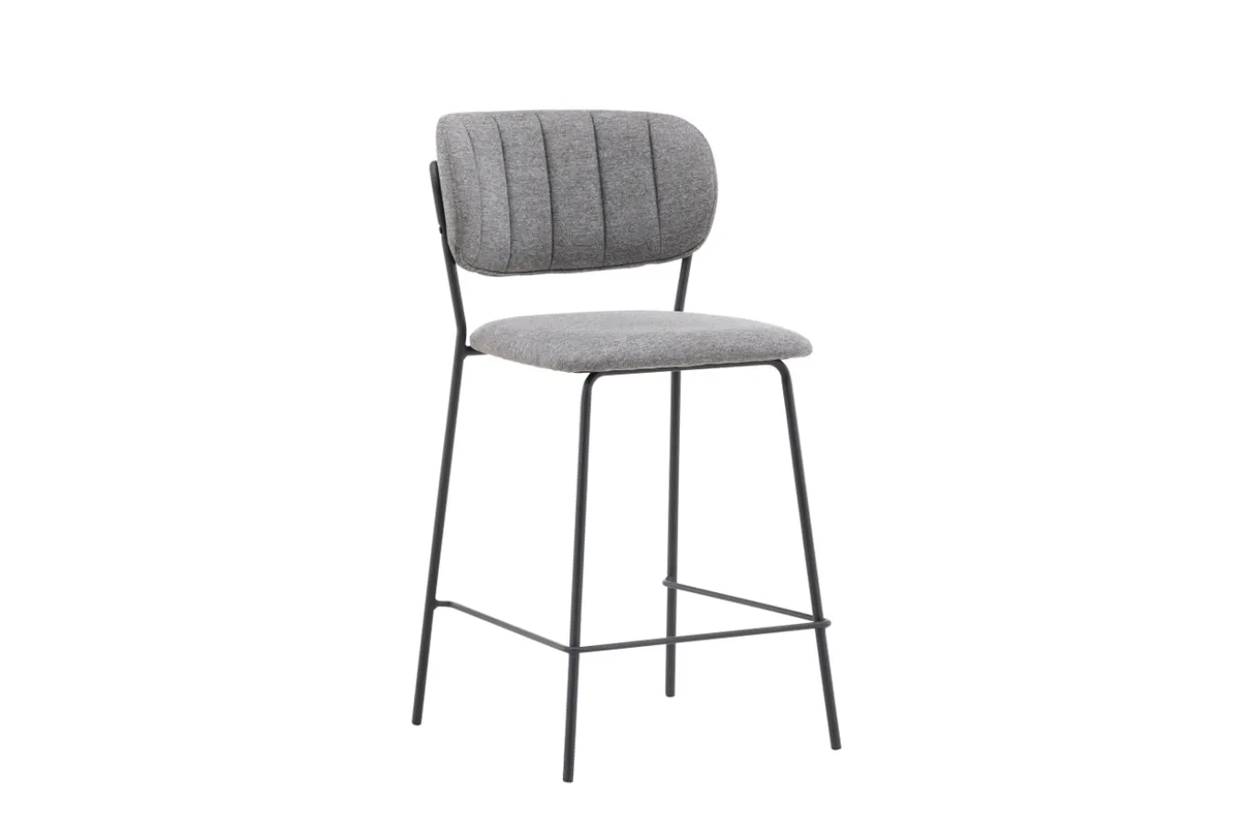 Fjôrd Barkruk Bell Zwart/Grijs Stof