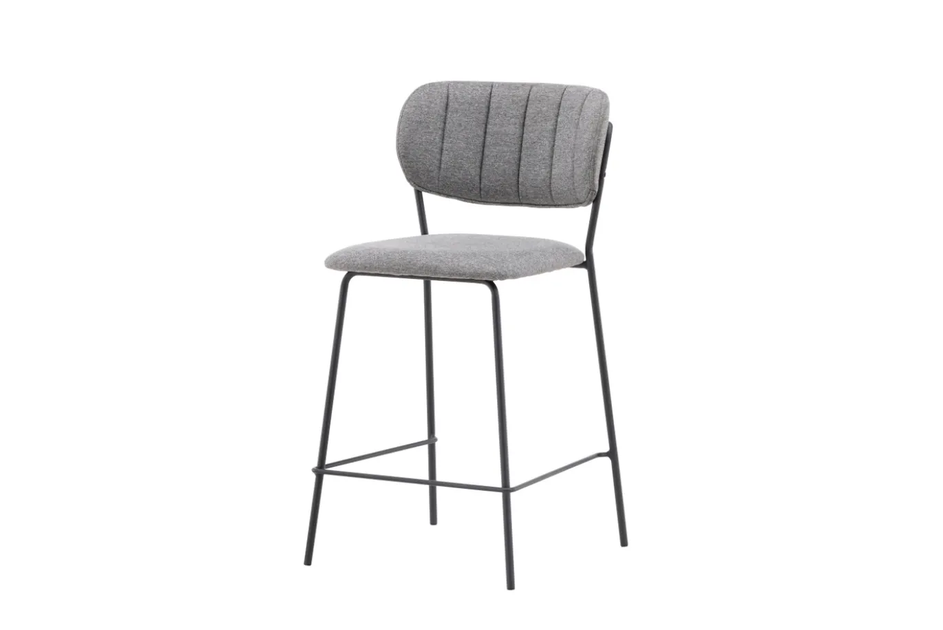 Fjôrd Barkruk Bell Zwart/Grijs Stof