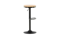 Fjôrd Barkruk Conway Zwart Eikenlook Mdf