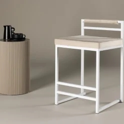 Fjôrd Barkruk Opelika Beige Velvet
