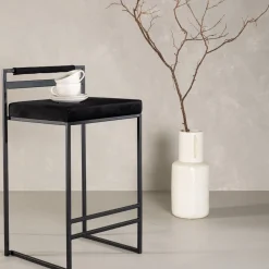 Fjôrd Barkruk Opelika Zwart Velvet