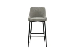 Fjôrd Barkruk Plaza Zwart/Beige Stof Polyester Linnen