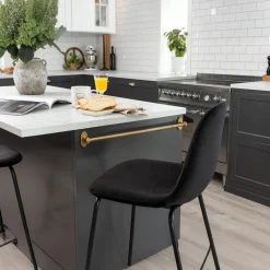 Fjôrd Barkruk Polar Velvet Zwart