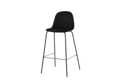 Fjôrd Barkruk Polar Velvet Zwart