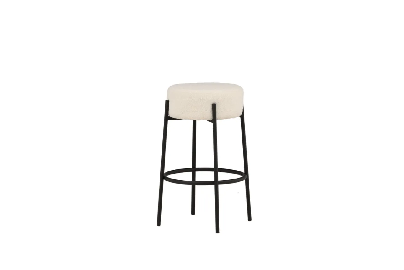 Fjôrd Barkruk Tucson Groot Wit Bouclé 70cm