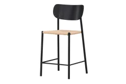 Fjôrd Barstoel Polly Zwart/Naturel Touw
