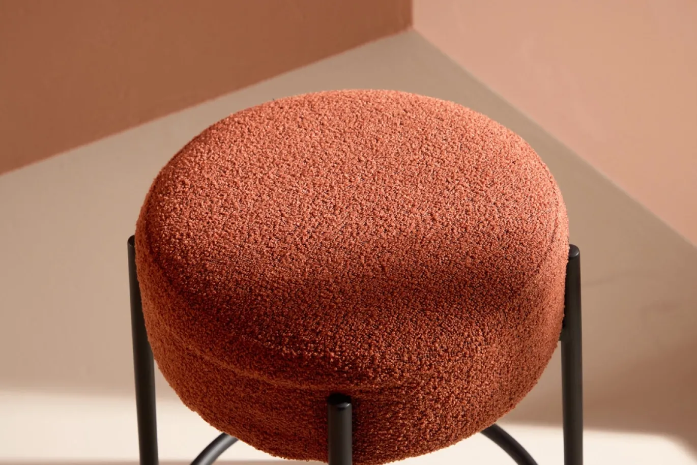 Fjôrd Barstoel Tucson Rood Bouclé