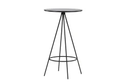 Fjôrd Bartafel Bistro Ø60cm Zwart Mdf Met Fineer