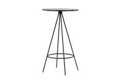 Fjôrd Bartafel Bistro Ø60cm Zwart Mdf Met Fineer