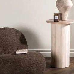 Fjôrd Bijzettafel Bianca Beige Ø40cm