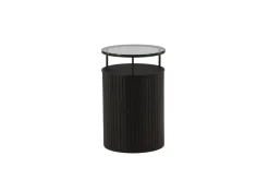 Fjôrd Bijzettafel Bovall Zwart Helder Glas ⌀37cm
