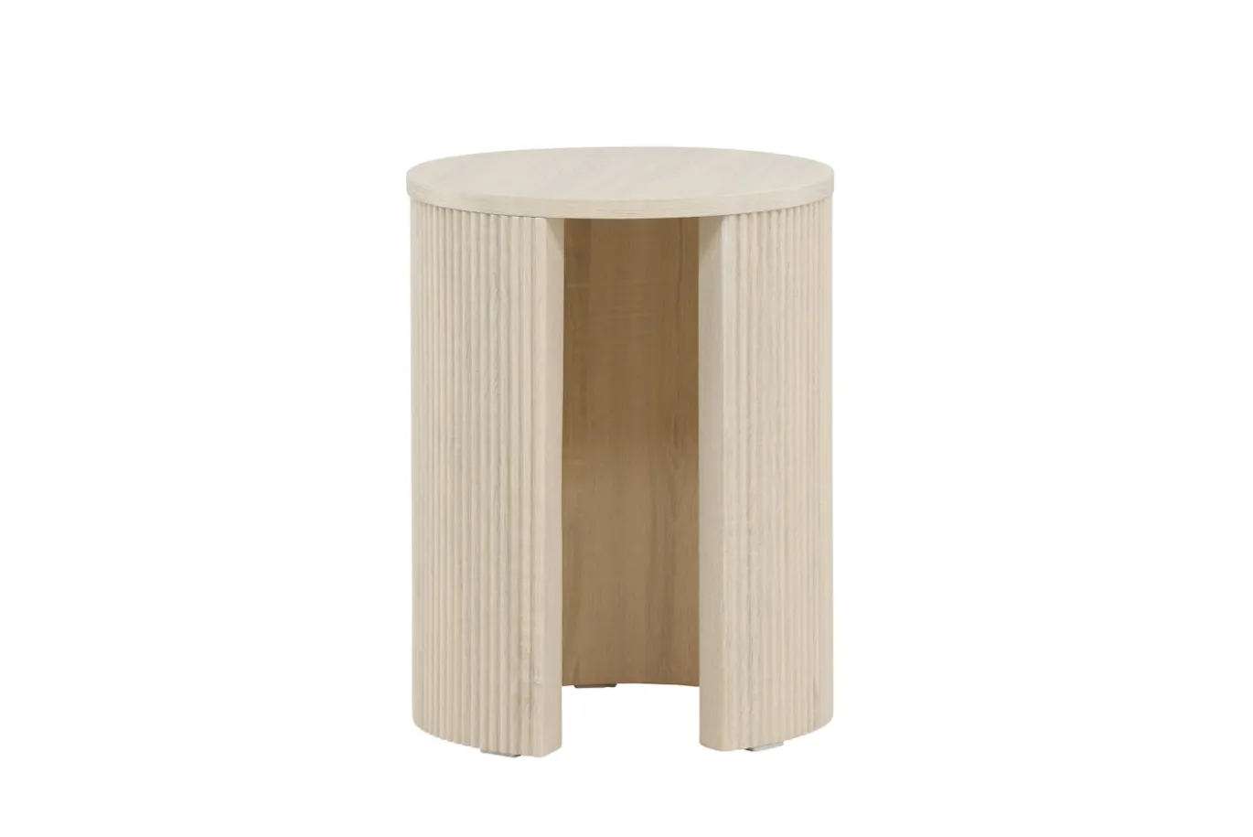 Fjôrd Bijzettafel Bristol Whitewash ⌀40cm