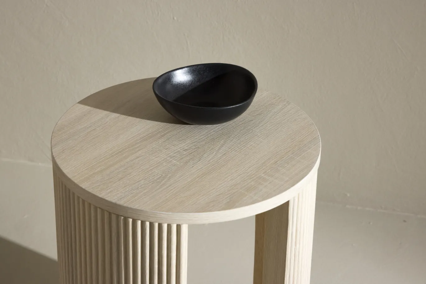 Fjôrd Bijzettafel Bristol Whitewash ⌀40cm