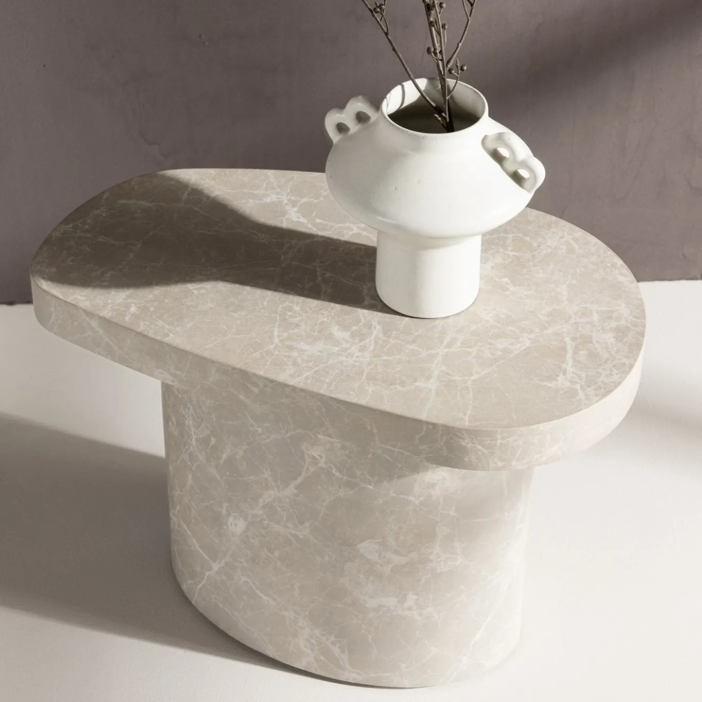 Fjôrd Bijzettafel Båstad 30x50cm Betonlook