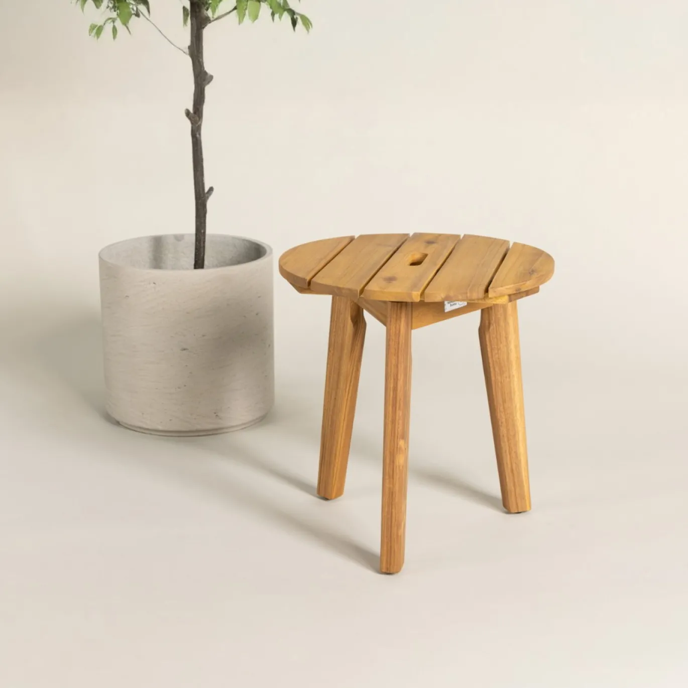 Fjôrd Bijzettafel Chania Naturel Acaciahout Ø40cm