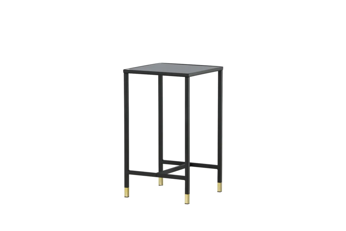 Fjôrd Bijzettafel Dipp Zwart 40cm Met Gouden Poot