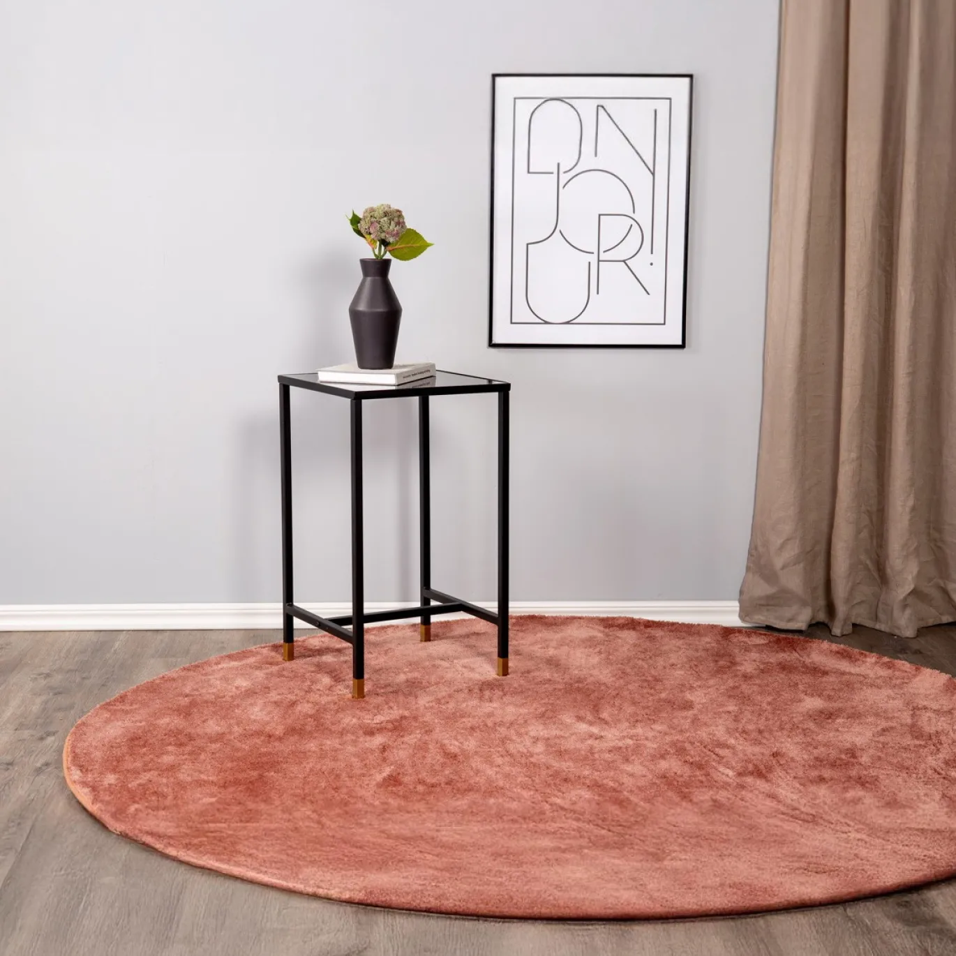 Fjôrd Bijzettafel Dipp Zwart 40cm Met Gouden Poot