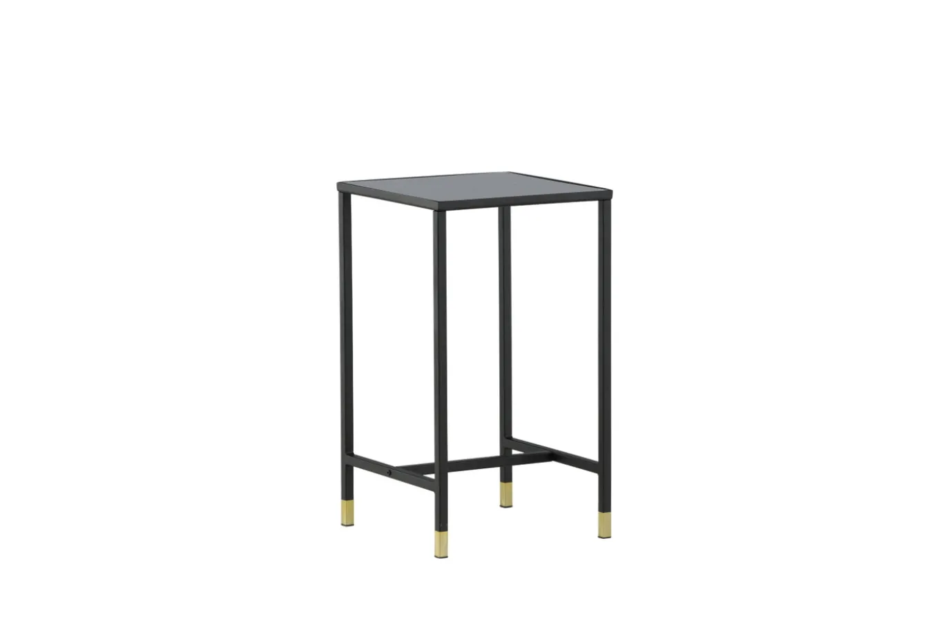 Fjôrd Bijzettafel Dipp Zwart 40cm Met Gouden Poot