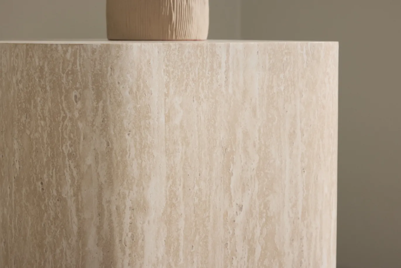 Fjôrd Bijzettafel Klirou Beige Travertinlook 40x40cm