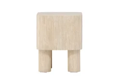 Fjôrd Bijzettafel Klirou Beige Travertinlook 40x40cm