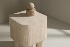 Fjôrd Bijzettafel Klirou Beige Travertinlook 40x40cm
