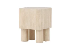 Fjôrd Bijzettafel Klirou Beige Travertinlook 40x40cm