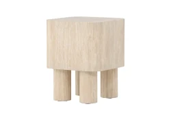 Fjôrd Bijzettafel Klirou Beige Travertinlook 40x40cm
