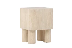Fjôrd Bijzettafel Klirou Beige Travertinlook 40x40cm