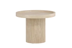 Fjôrd Bijzettafel Krille Beige Travertinlook ⌀60cm