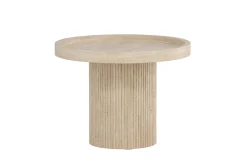 Fjôrd Bijzettafel Krille Beige Travertinlook ⌀60cm