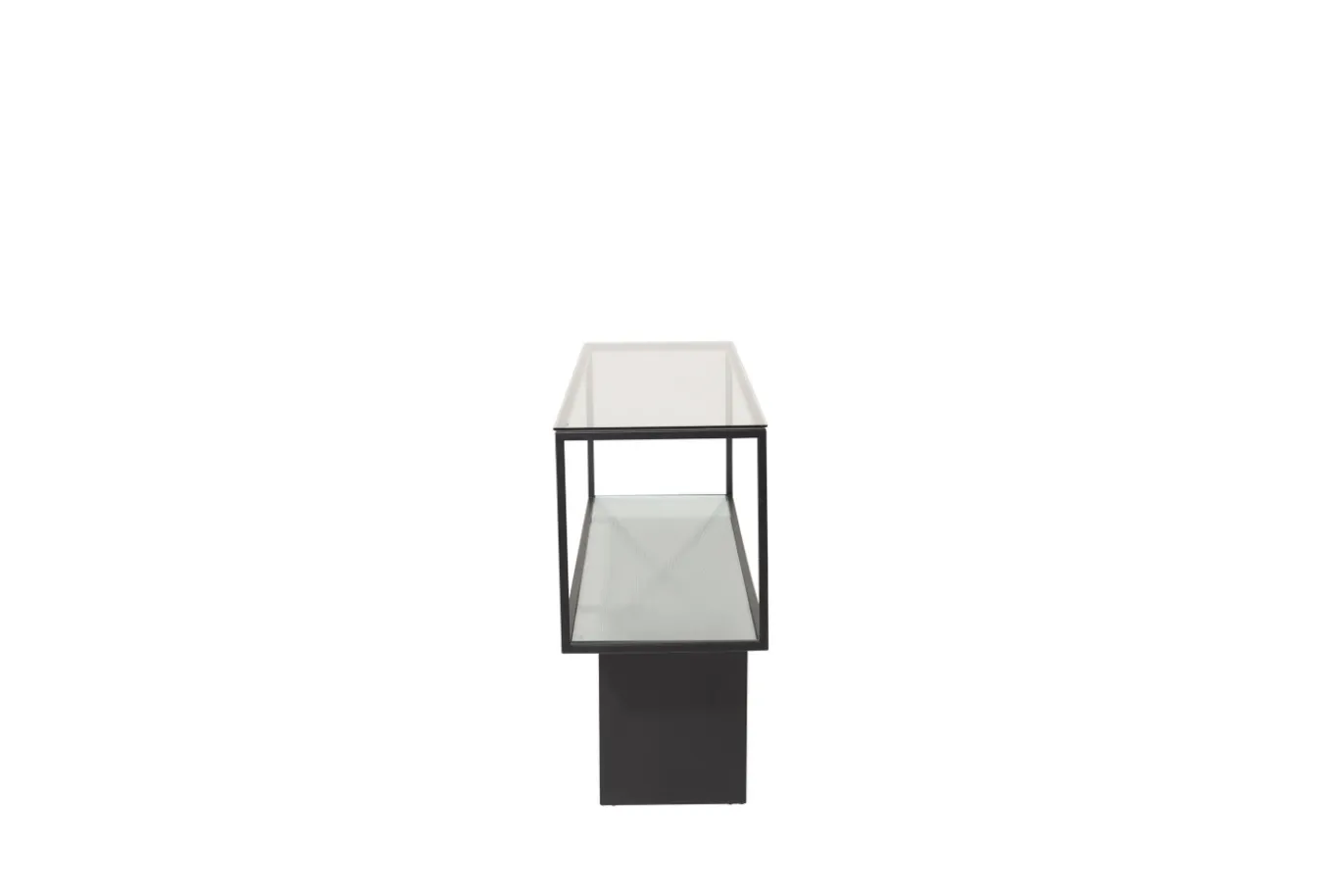 Fjôrd Bijzettafel Maglehem Glas Zwart 130cm