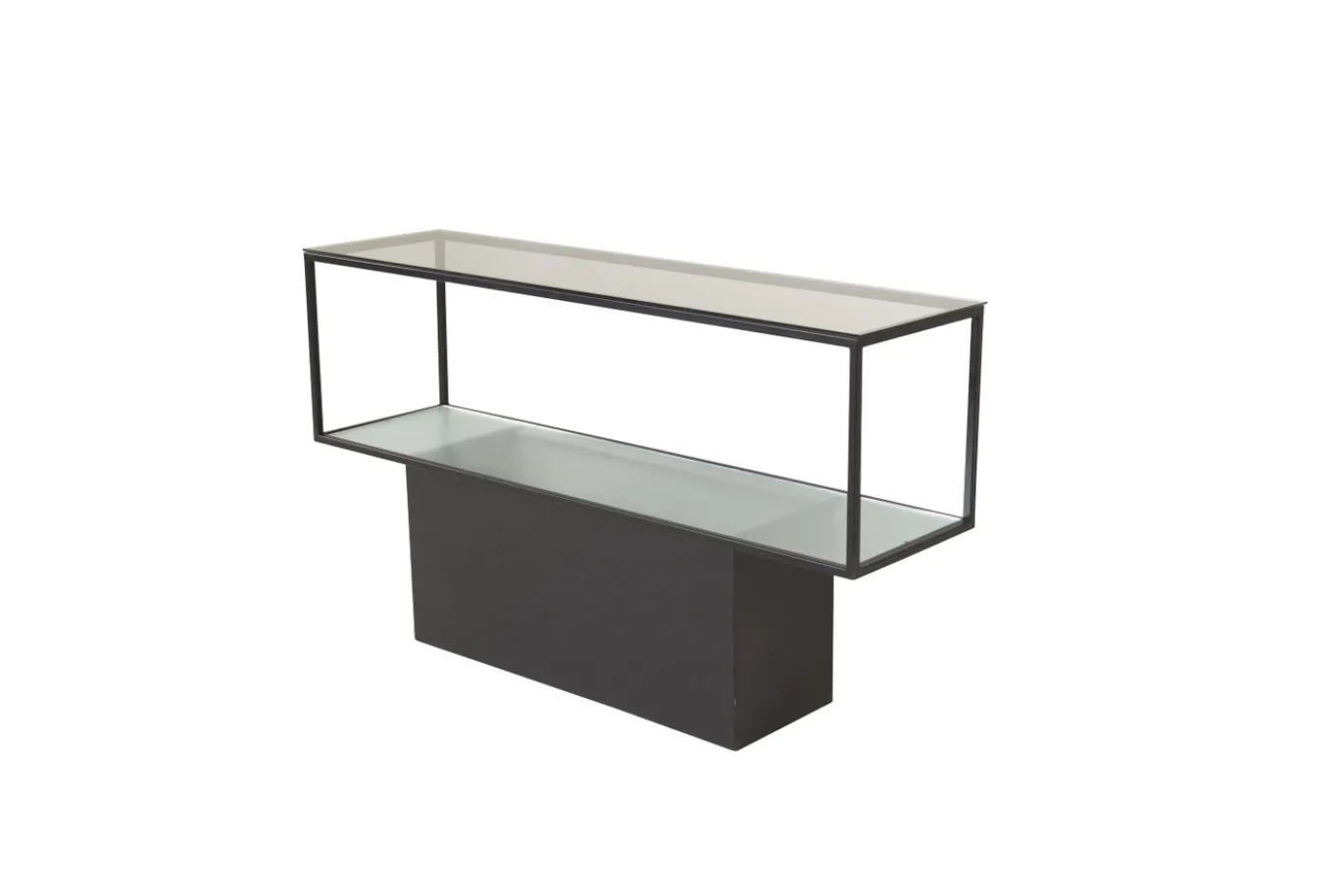 Fjôrd Bijzettafel Maglehem Glas Zwart 130cm