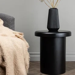 Fjôrd Bijzettafel Namsos Ø40cm Zwart MDF