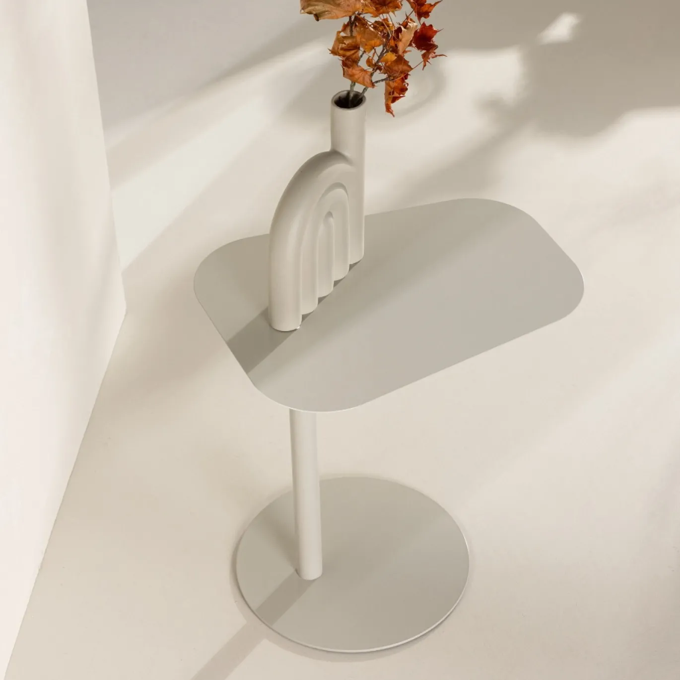 Fjôrd Bijzettafel San Jose Staal Beige