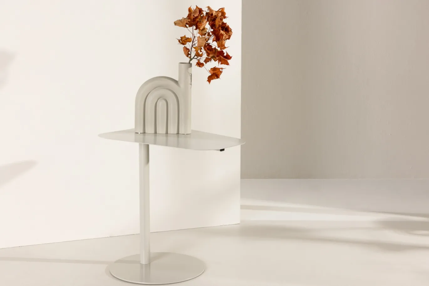 Fjôrd Bijzettafel San Jose Staal Beige